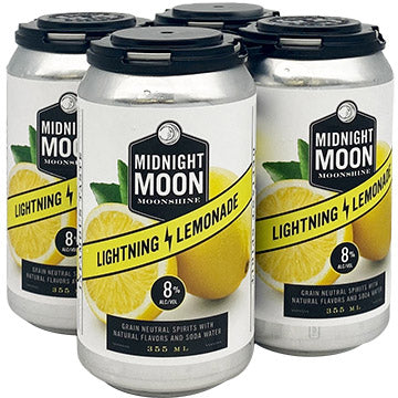 Junior Johnson Midnight Moonshine Lighting Lemonade Cocktail Can 4pk