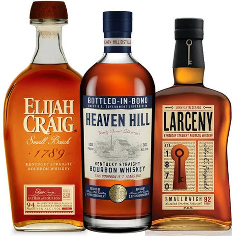 Elijah Craig, Heaven Hill, Larceny 3 Bottle Combo