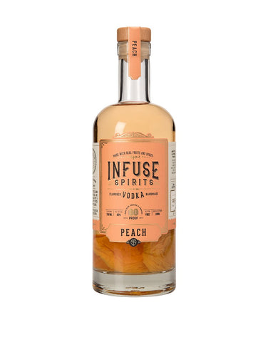 Infuse Spirits Peach With Real Peach Peals Vodka