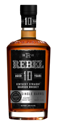 Rebel 10 year Single Barrel Bourbon 50% Alc/Vol 100 Proof