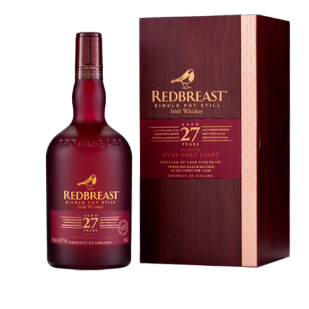 RedBreast Single Pot Still Irish Whiskey Aged 27 Years Ruby Port Casks