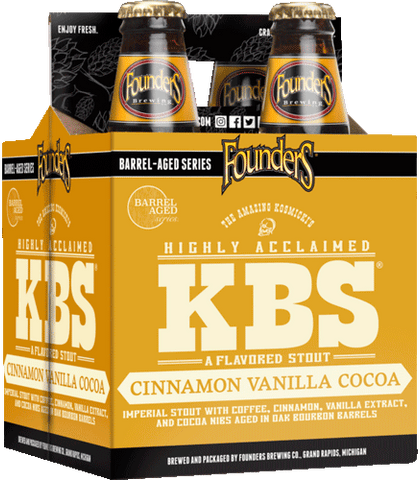 Founders KBS Cinnamon Vanilla Cocoa Imperial Stout w/Coffee, Cinnamon, Vanilla Extract & Cocoa Nibs Aged in Oak Bourbon Barrels